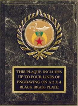 Simulated Black Marble Plaque
