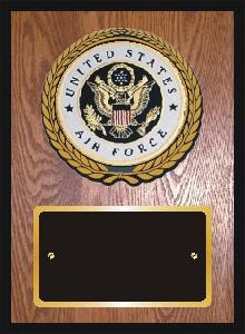 Group A Air Force Plaque with Air Force Embossed Metal Litho
