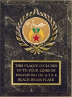 Simulated Black Marble Plaque