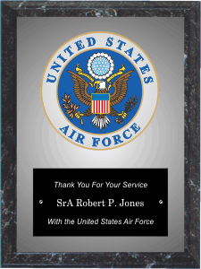 6X8 Group B style Plaque on Black Marble