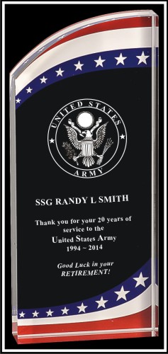 8 inch Free Standing Stars and Stripes Acrylic