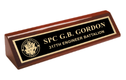 10 in Rosewood with Piano Finish and Black Brass Plate