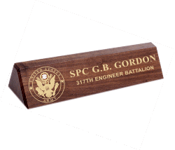 10 in Walnut desk wedge