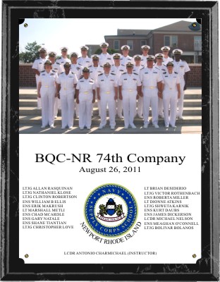 Navy Supply Corps School Black Marble Plaque