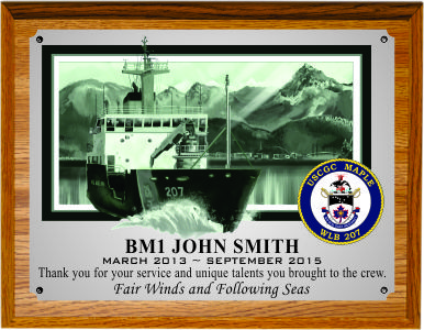 USCGC MAPLE DEPARTURE PLAQUE